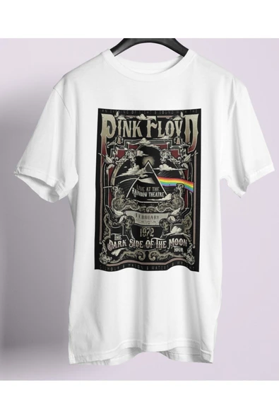 playbackmoda Owersize Tasarım Rock Poster Pınk Floyd Baskılı Tişört ürün görseli