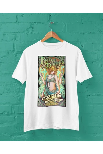 playbackmoda Owersize Tasarım Rock Poster Field Of Dreams Baskılı Tişört ürün görseli