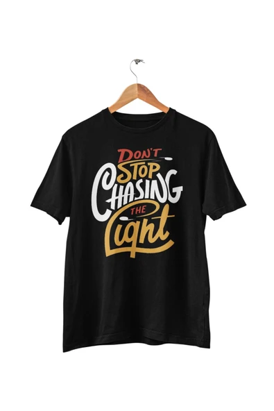 playbackmoda Oversize Renklidont Stop Chasıng Yazı Baskılı Oversize Tişört ürün görseli