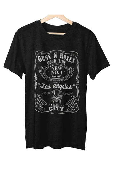 playbackmoda Oversize Rock Gurup Guns&roses Jd Tasarım Baskılı Oversize Tişört - Resim 2