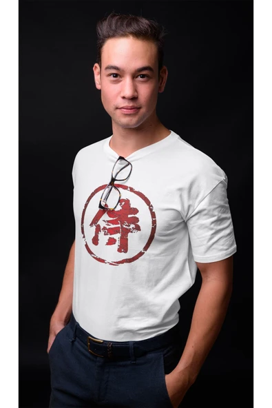 playbackmoda Owersize Japonca Yazı Baskılı Tişört - Resim 2