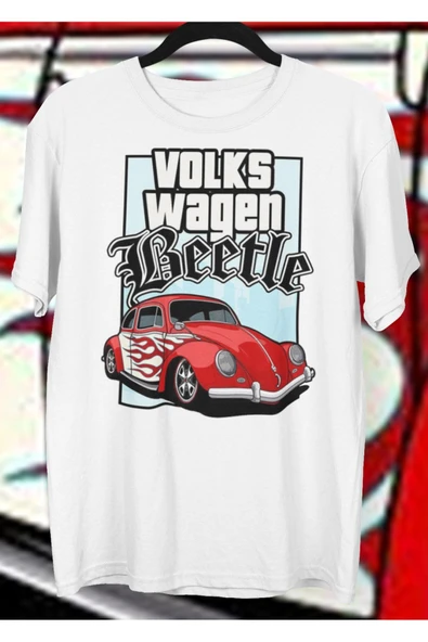 playbackmoda Owersize Volkswagen Beetle Tasarım Baskılı Tişört ürün görseli