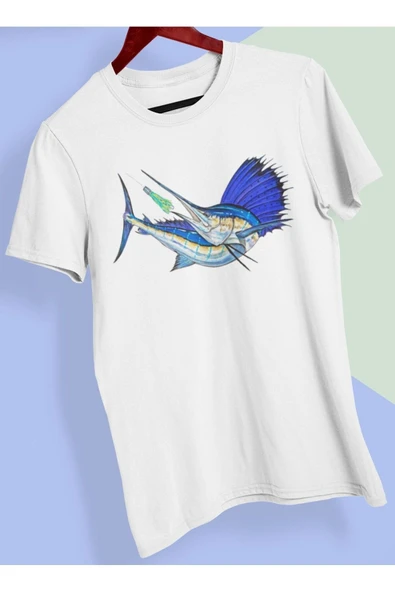 playbackmoda Owersize Tasarım Balık Balıkçılık Baskılı Tişört ürün görseli