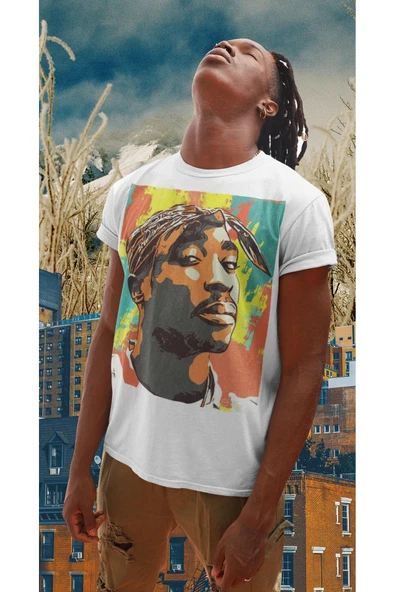 playbackmoda Owersize Tasarım Pop Art Reggy Baskılı Tişört - Resim 2