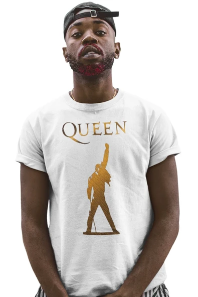 playbackmoda Oversize Rock Gurup Queen Freddie Mercury Tasarım Baskılı Tişört - Resim 2