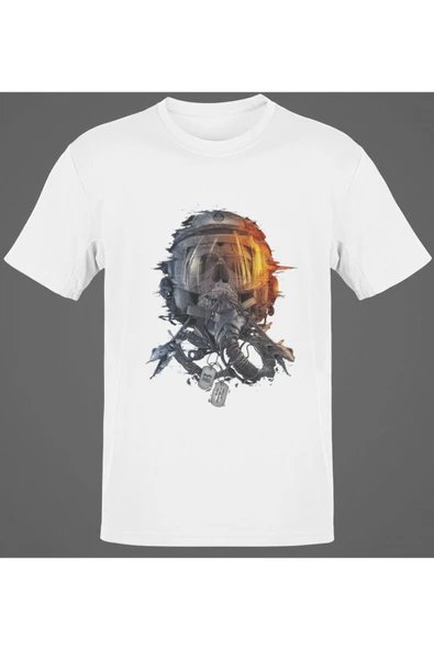 playbackmoda Owersize Pilot Kurukafa Baskılı Tişört ürün görseli