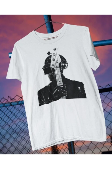 playbackmoda Owersize Müzik Gurup Deft Punk Tasarım Baskılı Tişört ürün görseli