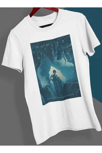 playbackmoda Owersize Film Afiş Alıen Tasarım Baskılı Tişört ürün görseli