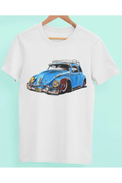 playbackmoda Owersize Eski Volkswagen Beetle Tasarım Baskılı Tişört ürün görseli