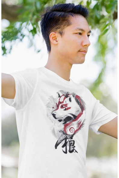 playbackmoda Owersize Japonca Yazı Baskılı Tişört - Resim 2