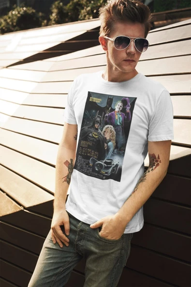 playbackmoda Owersize Film Afiş Batman Tasarım Baskılı Tişört ürün görseli