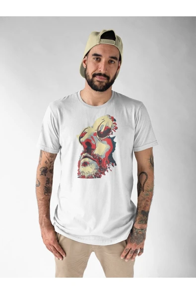 playbackmoda Owersize Film Afiş Leon Tasarım Baskılı Tişört - Resim 2