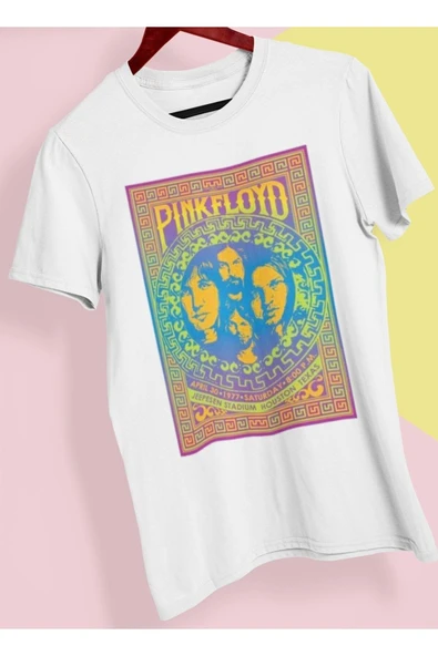 playbackmoda Owersize Tasarım Rock Poster Pınk Floyd Baskılı Tişört ürün görseli