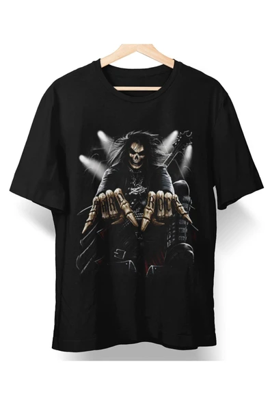 playbackmoda Owersize Tasarım Rock Poster Hard Rock Baskılı Tişört ürün görseli