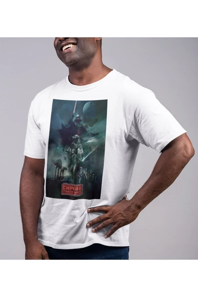 playbackmoda Owersize Film Afiş Star Wars Tasarım Baskılı Tişört - Resim 2