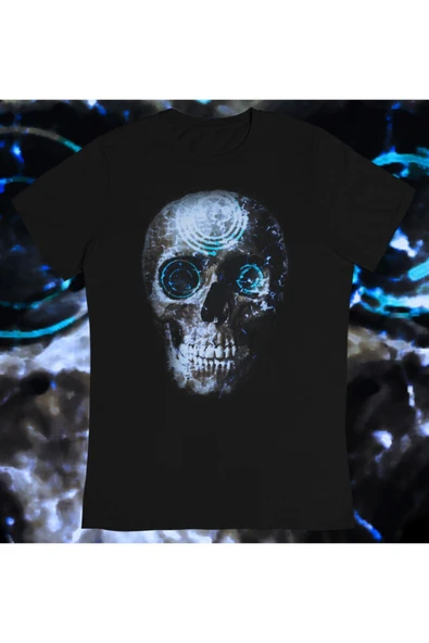 playbackmoda Owersize Illüstrasyon Kurukafa Tasarım Baskılı Tişört ürün görseli