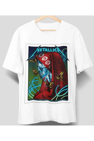 playbackmoda Owersize Tasarım Rock Poster Metallica Baskılı Tişört ürün görseli