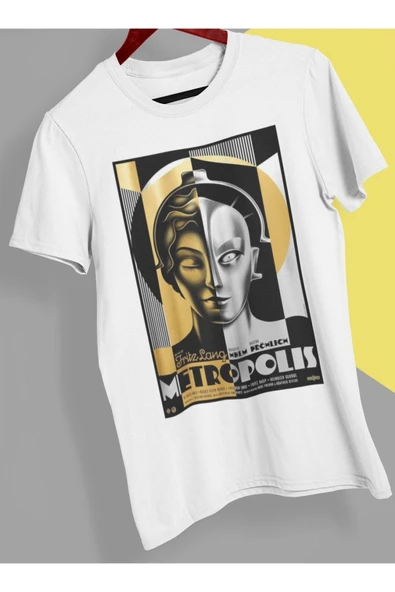 playbackmoda Owersize Tasarım Film Afiş Metropolis Baskılı Tişört ürün görseli