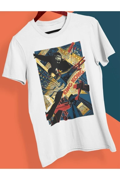 playbackmoda Owersize Film Afiş Kıng Kong Tasarım Baskılı Tişört ürün görseli