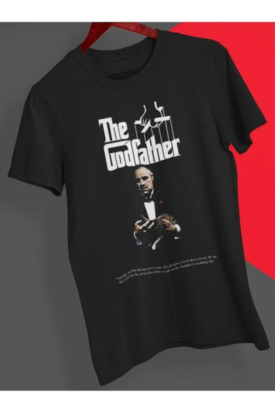 playbackmoda Owersize Film Afiş The Godfather Tasarım Baskılı Tişört ürün görseli