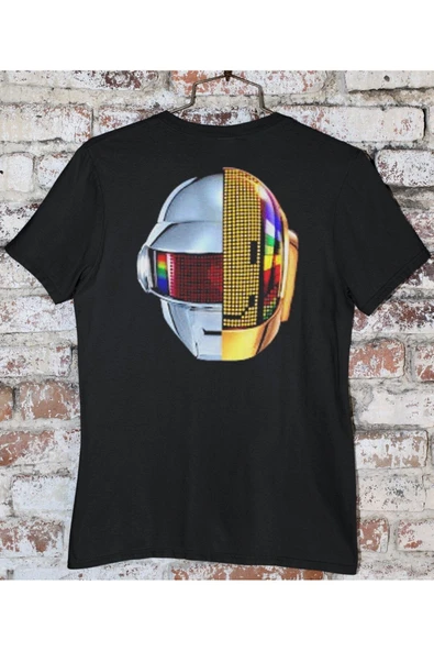 playbackmoda Owersize Müzik Gurup Deft Punk Tasarım Baskılı Tişört ürün görseli