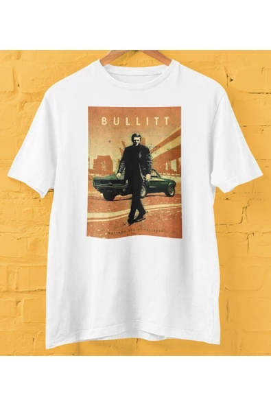 playbackmoda Owersize Film Afiş Bullıtt Tasarım Baskılı Tişört ürün görseli