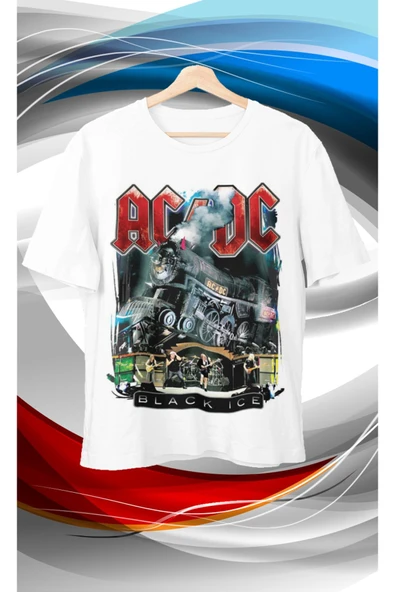 playbackmoda Owersize Tasarım Rock Poster Acdc Baskılı Tişört - Resim 2