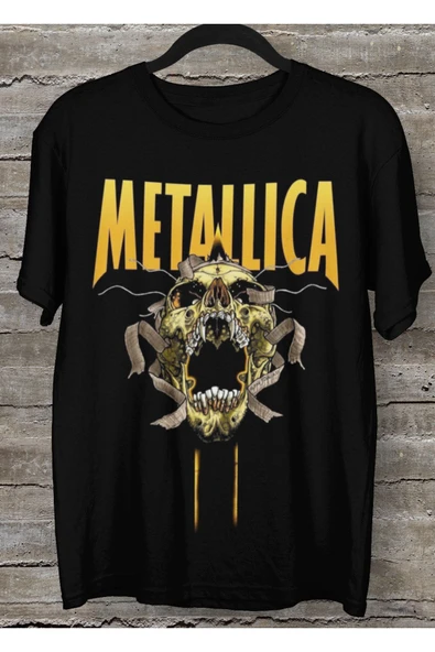 playbackmoda Owersize Müzik Metallica Tasarım Baskılı Tişört ürün görseli