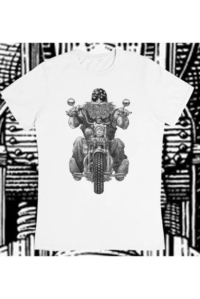 playbackmoda Owersize Chopper Motosiklet Tasarım Baskılı Tişört ürün görseli