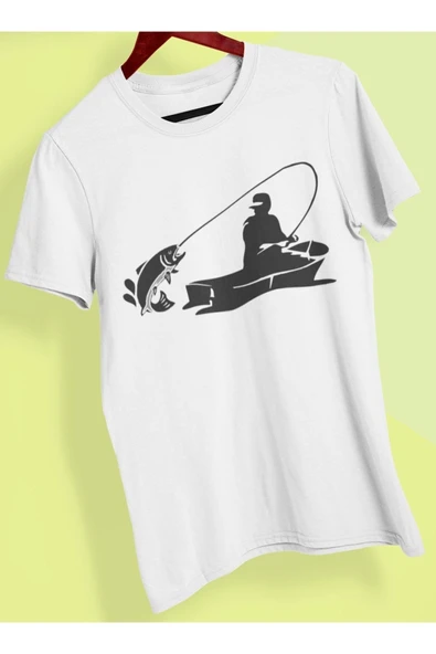 playbackmoda Owersize Tasarım Balık Balıkçılık Baskılı Tişört ürün görseli