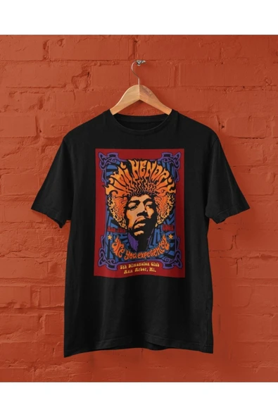playbackmoda Owersize Tasarım Rock Poster Jimi Hendrix Baskılı Tişört ürün görseli