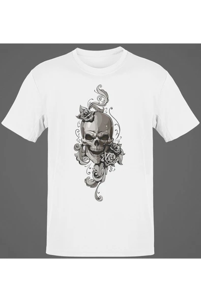 playbackmoda Owersize Gül Kurukafa Tasarım Baskılı Tişört ürün görseli