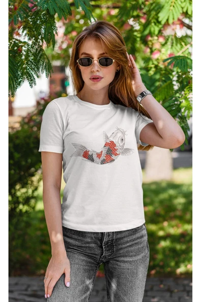 playbackmoda Owersize Tasarım Balık Balıkçılık Baskılı Tişört - Resim 2