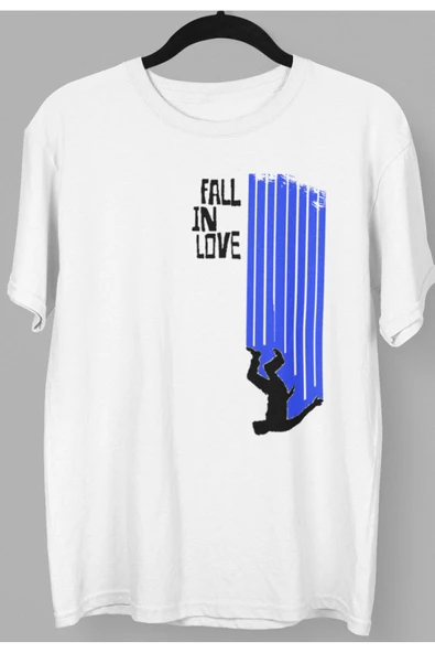 playbackmoda Owersize Fall In Love Yazı Baskılı Tişört ürün görseli