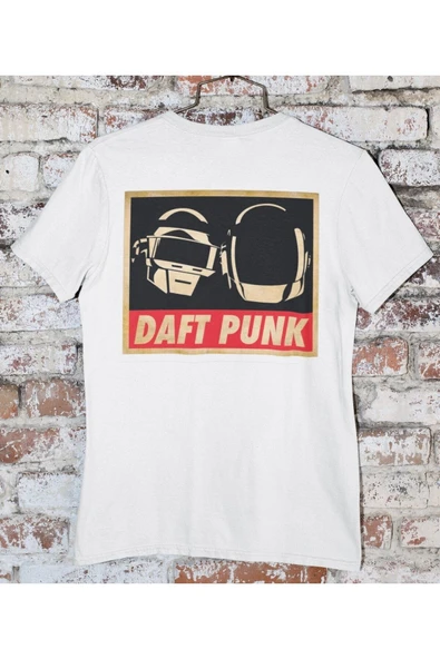 playbackmoda Owersize Müzik Gurup Daft Punk Tasarım Baskılı Tişört ürün görseli
