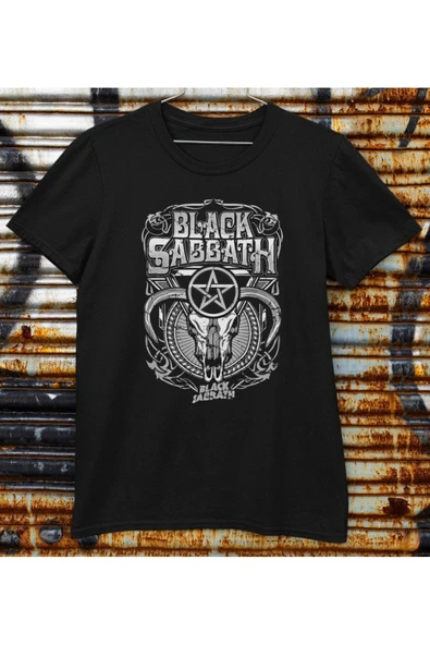 playbackmoda Owersize Tasarım Rock Poster Black Sabath Baskılı Tişört ürün görseli