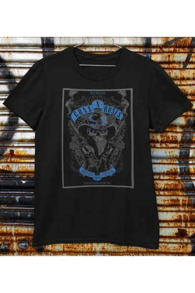 playbackmoda Owersize Tasarım Rock Poster Guns And Roses Baskılı Tişört ürün görseli