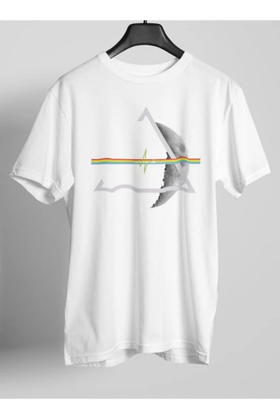 playbackmoda Owersize Tasarım Ilustrasyon Ay Üçgen Baskılı Tişört ürün görseli