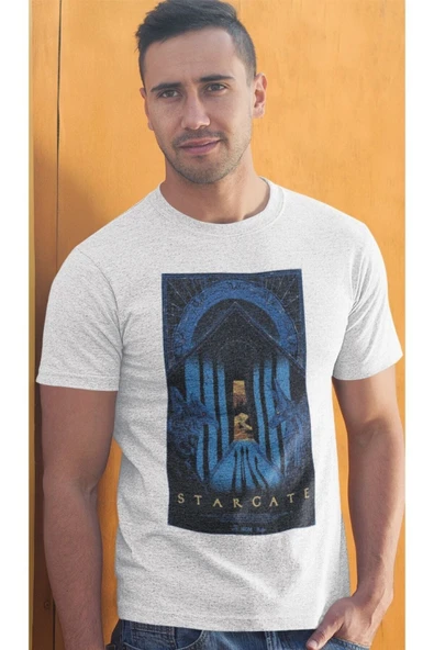 playbackmoda Owersize Film Afiş Star Gate Tasarım Baskılı Tişört - Resim 2