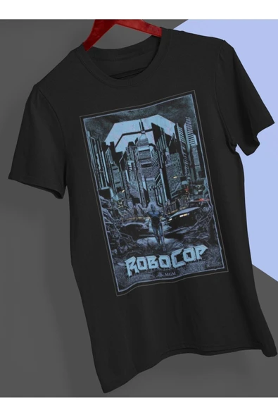 playbackmoda Owersize Film Afiş Robocop Tasarım Baskılı Tişört ürün görseli