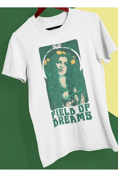 playbackmoda Owersize Tasarım Rock Poster Field Of Dreams Baskılı Tişört ürün görseli