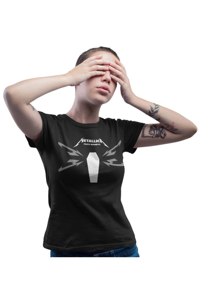 playbackmoda Oversize Rock Gurup Metallica Tasarım(2) Baskılı Oversize Tişört - 2