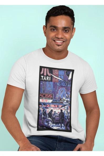 playbackmoda Owersize Film Afiş Atarı Tasarım Baskılı Tişört - Resim 2