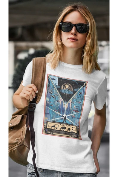 playbackmoda Owersize Film Afiş The Fifth Element Tasarım Baskılı Tişört - Resim 2