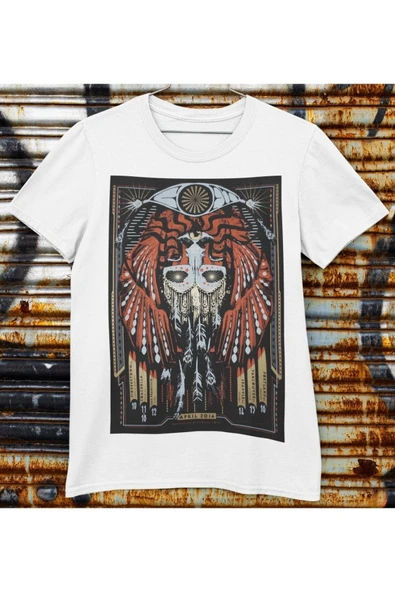 playbackmoda Owersize Tasarım Rock Poster Goat Baskılı Tişört ürün görseli