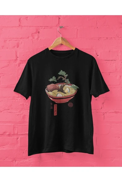 playbackmoda Owersize Tasarım Japon Yemeği Baskılı Tişört ürün görseli