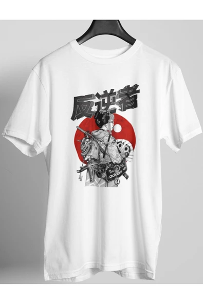 playbackmoda Owersize Japonca Yazı Baskılı Tişört ürün görseli