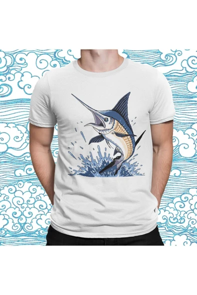 playbackmoda Owersize Tasarım Balık Balıkçılık Baskılı Tişört - Resim 2