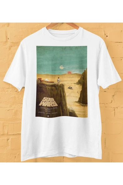 playbackmoda Owersize Film Afiş Star Wars Tasarım Baskılı Tişört ürün görseli