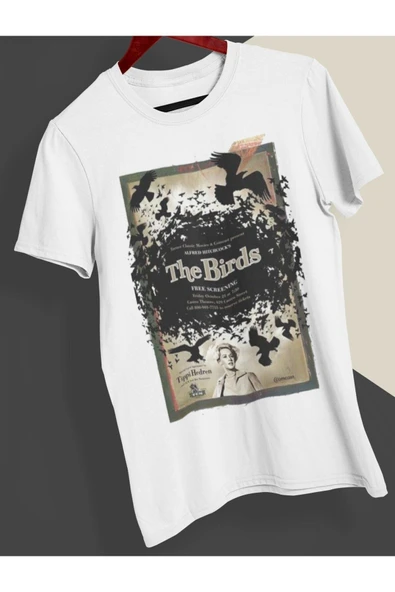 playbackmoda Owersize Film Afiş The Bırds Tasarım Baskılı Tişört ürün görseli